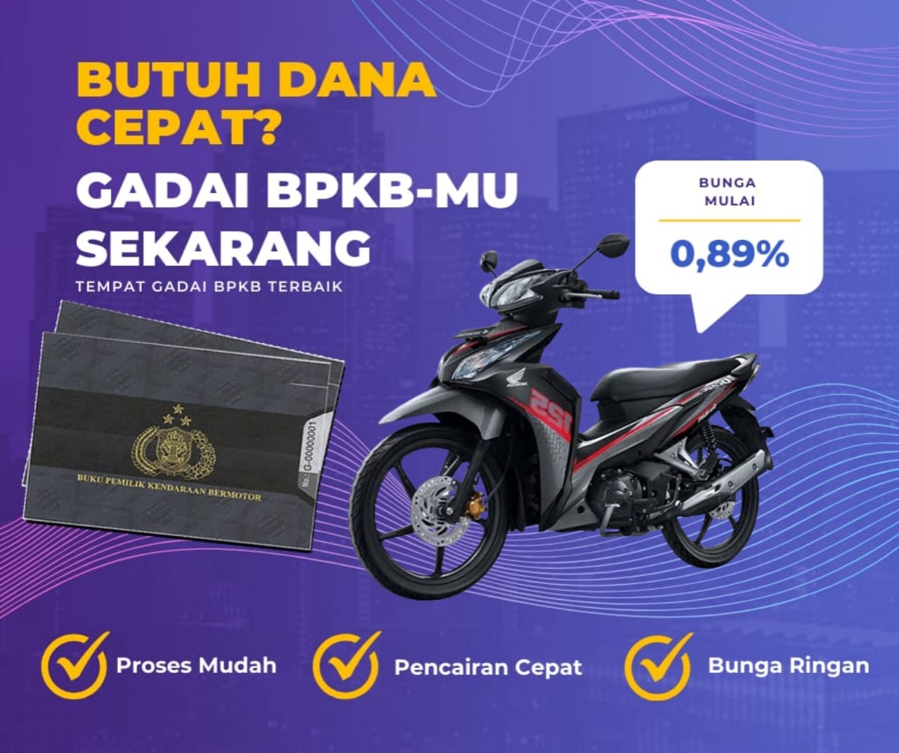 Kredit Jaminan Bpkb Motor Honda NewBlade Fi Dapat Dana Berapa? Seperti Ini Simulasinya